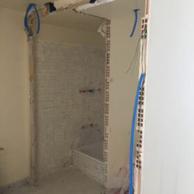 works - demolition of partitions - asbestos removal