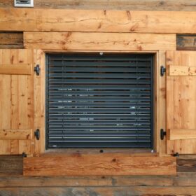 detail of a window - shutters and blinds